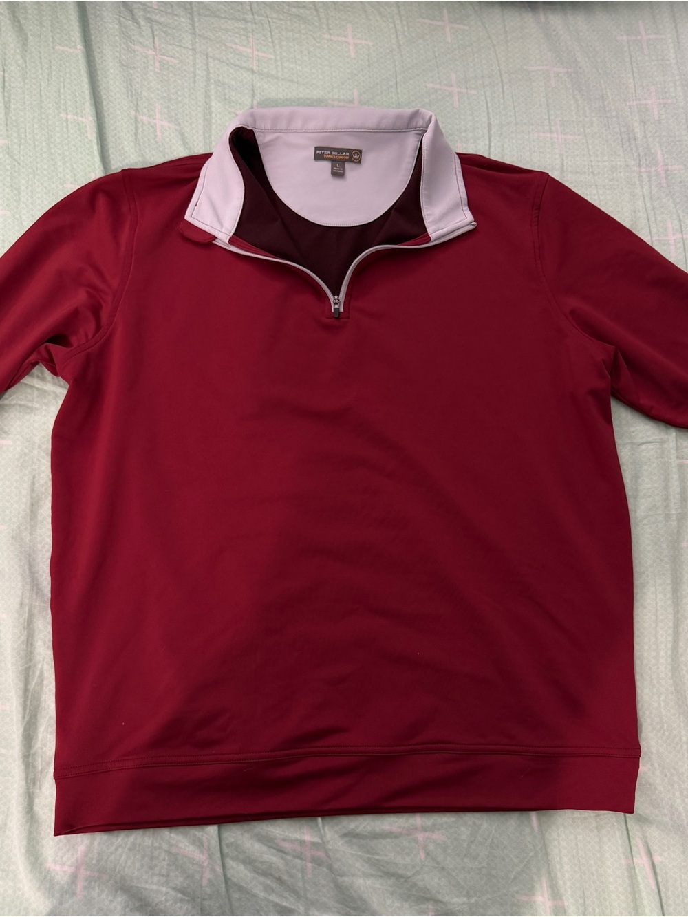 Peter Millar Burgundy Red Quarter-Zip (Large)